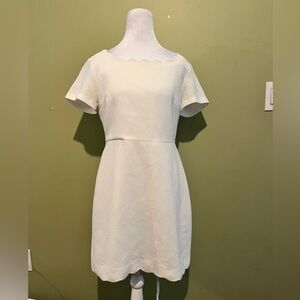 Club Monaco White Scalloped‎ Dress
